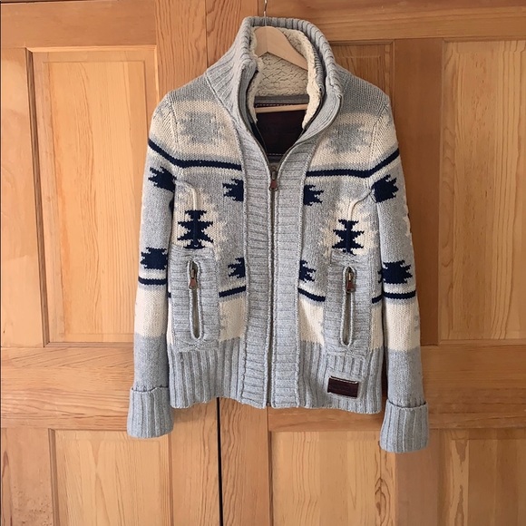 Superdry Sweaters - Womens Superdry Wool Thick Sherpa Lined Sweater